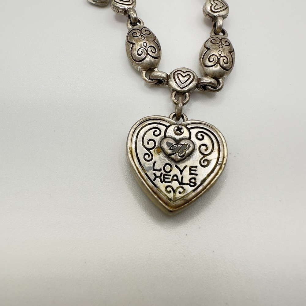 BRIGHTON Silver Plated Cancer Awareness Charm Bracelet 7" - 8" - Picture 6 of 6